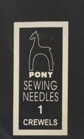 04151 Иглы Pony №1, для шитья и вышивания гладью