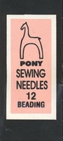 07153 Бисерные иглы Pony, №12, 25 шт.