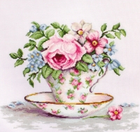 BA2321 Цветы в чайной чашке. Набор для вышивки крестом