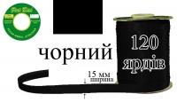 КБА-черная Косая бейка атласная Peri 15 мм