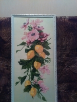 ГР-008 Картина вышитая бисером "Ветка с лимонами"